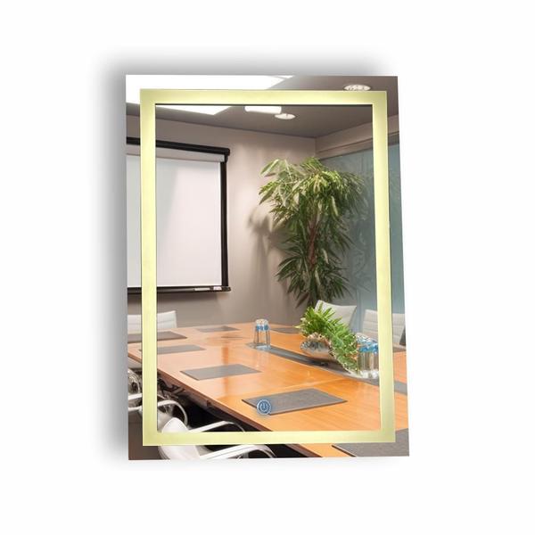 Espelho Retangular Grande JATEADO com Led 60x70 4mm lapidado, banheiro, decoração, salão, maquiagem. - Decora Loja Imagem de Espelho Retangular Grande JATEADO com Led 60x70 4mm lapidado, banheiro, decoração, salão, maquiagem.