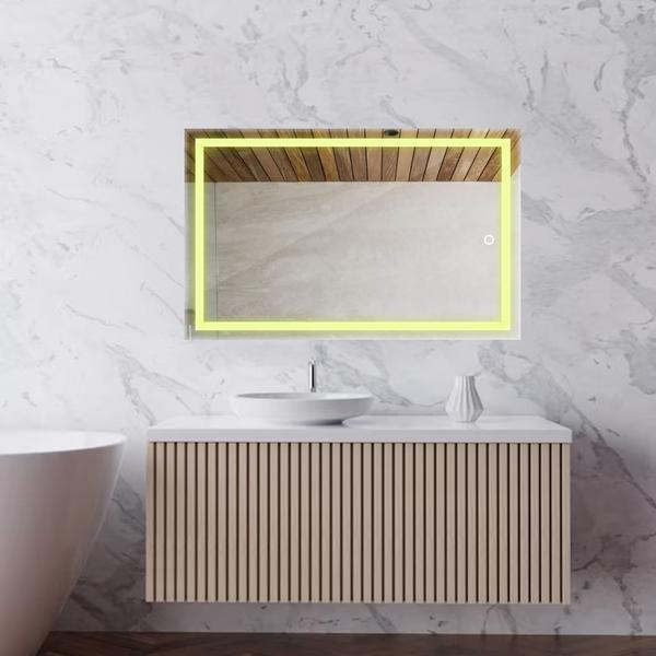 Espelho Retangular Jateado Decoração 40 à 100Cm Com Led Lapidado - Group Royalle Imagem de Espelho Retangular Jateado Decoração 40 à 100Cm Com Led Lapidado
