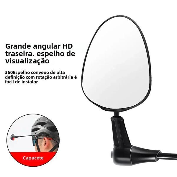 Imagem de Espelho Retrovisor Leve Ajustável Para Capacete De Bicicleta, Acessório De Equitação De Bicicleta