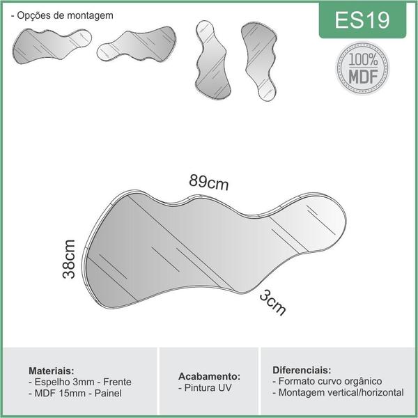 Imagem de Espelhos Decorativos Orgânicos para Sala Kit com 5 Unidades