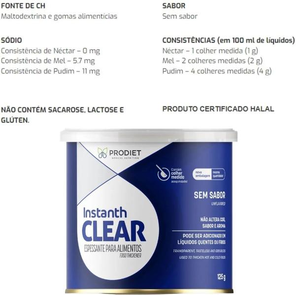 Imagem de Espessante instanth clear 125g (kit c/03 unds) - prodiet