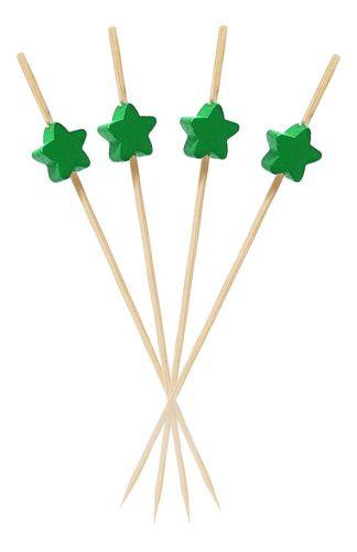 Espetinho Estrela Verde 12cm 200 Un Petisco Festa Buffet - Kuni Imagem de Espetinho Estrela Verde 12cm 200 Un Petisco Festa Buffet