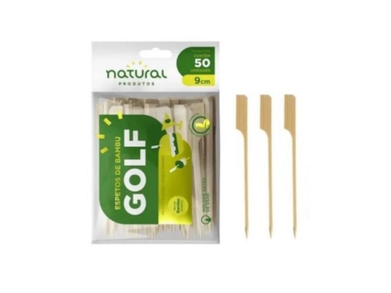 Imagem de Espeto Bambu Golf Petiscos Lanches 9 Cm - 1.250 Unidades