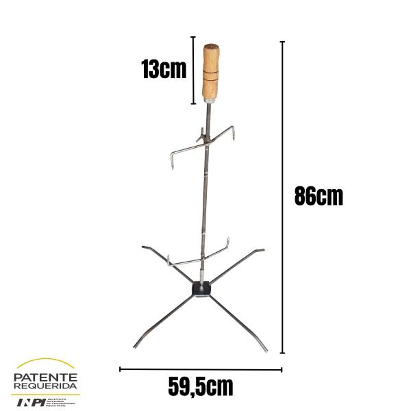 Imagem de Espeto Base Giratória para Costela Fogo De Chão Costelão