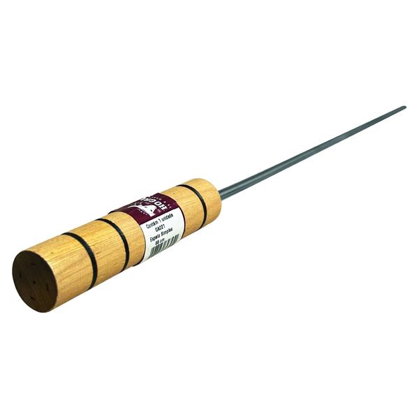 Espeto Churrasco Gaúcho 55cm Aço Cromado Cabo Madeira Profissional - Grilazer Imagem de Espeto Churrasco Gaúcho 55cm Aço Cromado Cabo Madeira Profissional