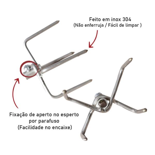 Imagem de Espeto de Garras Giratório Premium para Frango Issi Grill