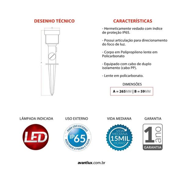 Imagem de Espeto De Jardim Led 5w Verde Avant