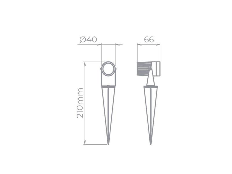 Imagem de Espeto de Jardim Mini Focco 3W IP67 Branco Quente-STH7702/30 - Stella