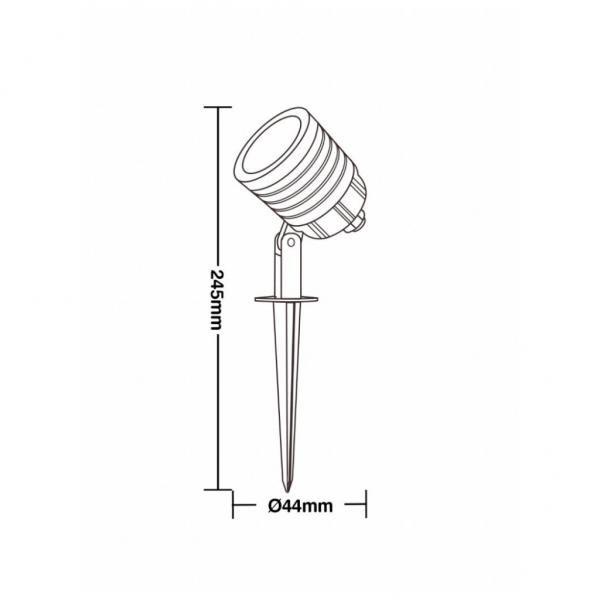 Imagem de Espeto de Jardim Taschibra Led Noir 3W