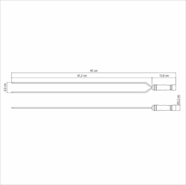 Imagem de Espeto Duplo para Churrasco Tramontina 95cm