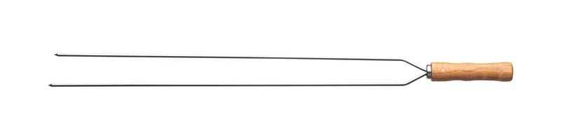 Imagem de Espeto duplo para churrasco tramontina com lâmina em aço inox e cabo de madeira 85 cm 26419085