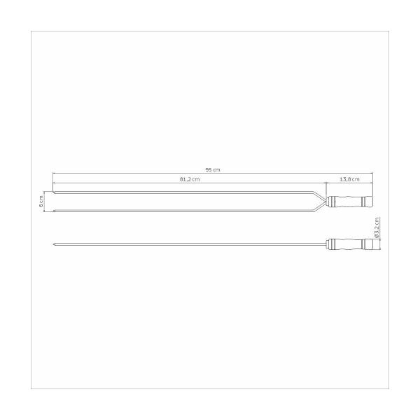 Imagem de Espeto Duplo para Churrasco Tramontina com Lamina em Aço Inox e Cabo de Madeira 95 cm