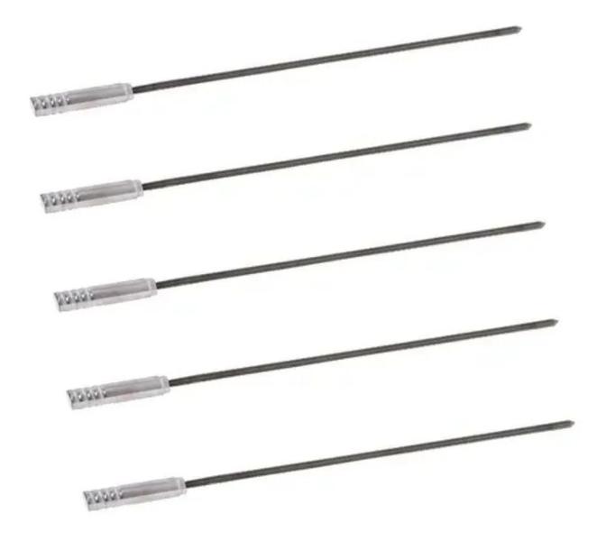 Imagem de Espeto Espada Para Churrasco De Inox - Kit C/5 Espetos