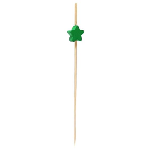 Espeto estrela verde 12 cm 1000 un - Oriental Imagem de Espeto estrela verde 12 cm 1000 un