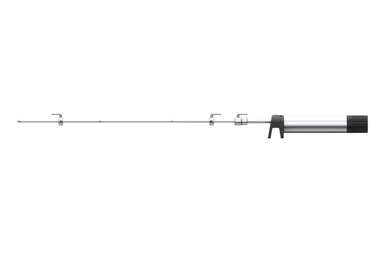 Imagem de Espeto Giratório a Pilha Inox 304 Garra Curta Regulável 55cm à 65cm