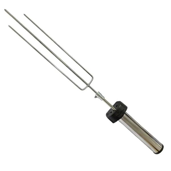 Imagem de Espeto Giratório A Pilha Inox Regulável 50 a 65cm Churrasco