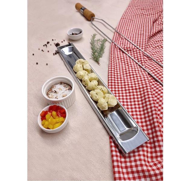 Imagem de Espeto Inox para QUEIJO 75CM - Churrasco