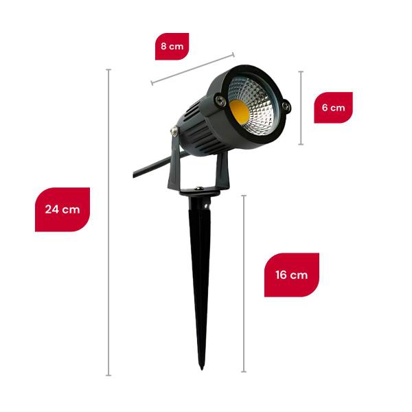 Imagem de Espeto Jardim Led Azul 5W Quintal Plantas