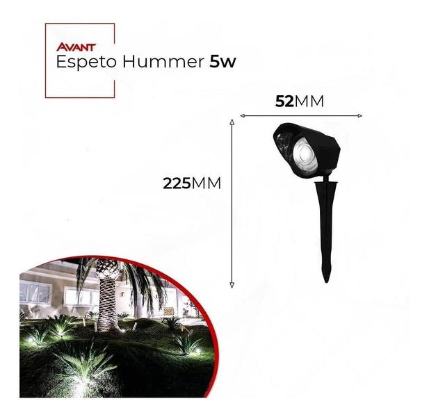 Imagem de Espeto Jardim Luminaria Led 5w Branco Frio 6500k Ip65 Avant