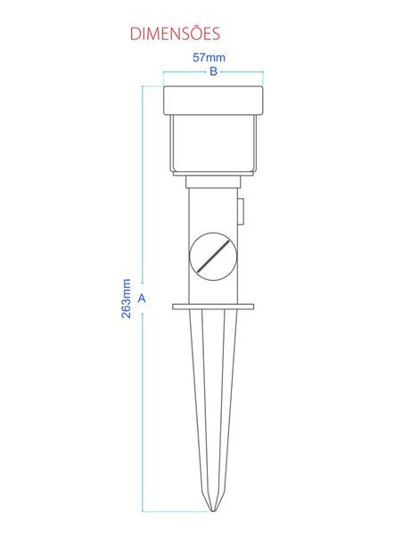 Imagem de Espeto Led Jardim 5w Avant 6500k Luz Branca Prova dágua