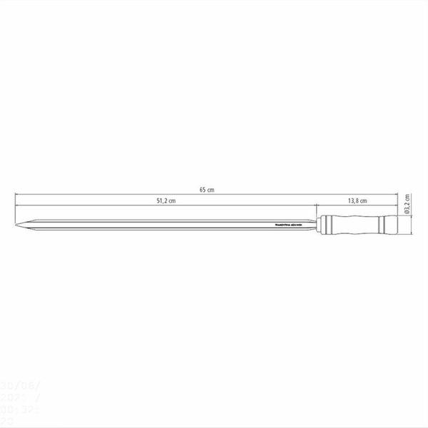 Imagem de Espeto para Churrasco Tramontina com Lâmina em Aço Inox e Cabo de Madeira 65 cm