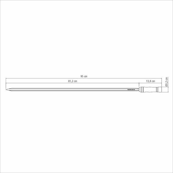 Imagem de Espeto para churrasco tramontina com lâmina em aço inox e cabo de madeira 95 cm 26418095