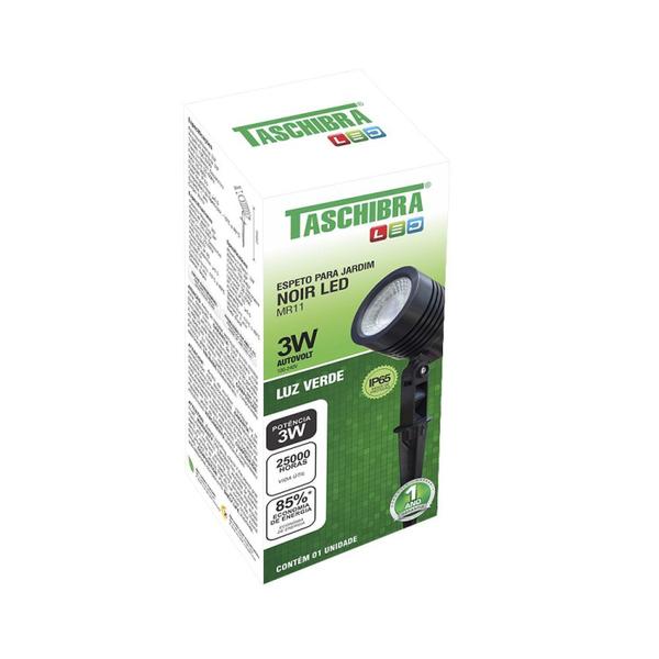 Imagem de Espeto para Jardim LED MR11 3W 6500k Noir Taschibra