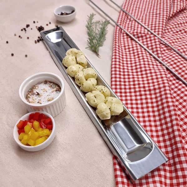 Imagem de Espeto para Queijo e Pão de Alho Inox 75 cm - Grilazer