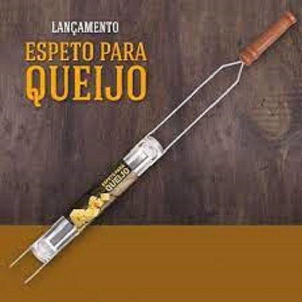 Espeto para Queijo e Pão de Alho Inox 85 cm - Grilazer Imagem de Espeto para Queijo e Pão de Alho Inox 85 cm - Grilazer