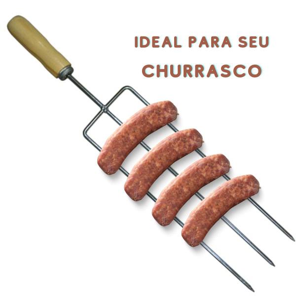 Imagem de Espeto Triplo 60 Cm Para Peças Inteiras Largura 14 Cm