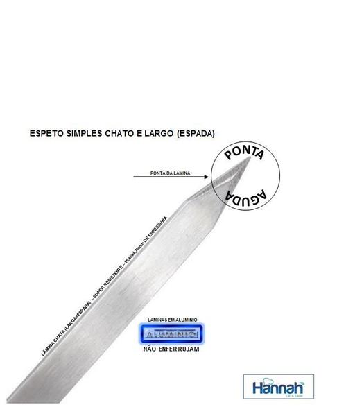 Imagem de Espetos Churrasco Aluminio Simp 75cm Largo Cab Rev Kit-161