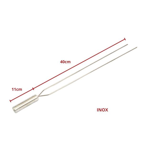 Imagem de Espetos Inox Para Churrasco, Espada, Duplo E Coração 14 Pçs