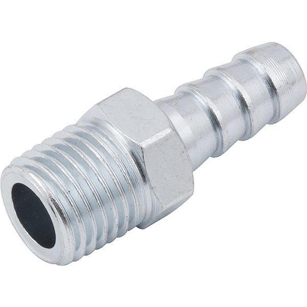 Imagem de Espigão fixo macho para mangueira 5/16" rosca 1/4" npt aço zincado com 2 peças - Vonder