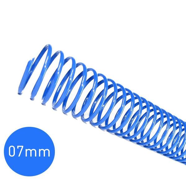 Imagem de Espirais para Encadernação Azul 7mm 25 Folhas 100 und