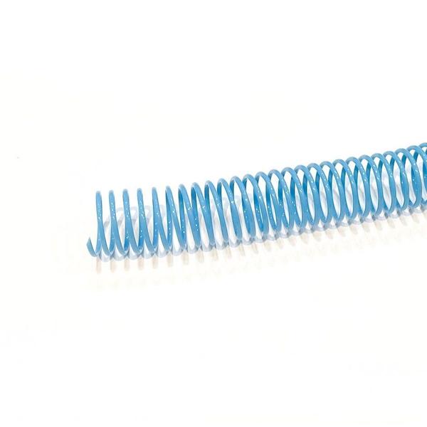 Imagem de Espiral para Encadernação 20mm Azul Claro Ofício para 120 Folhas - 18 unidades