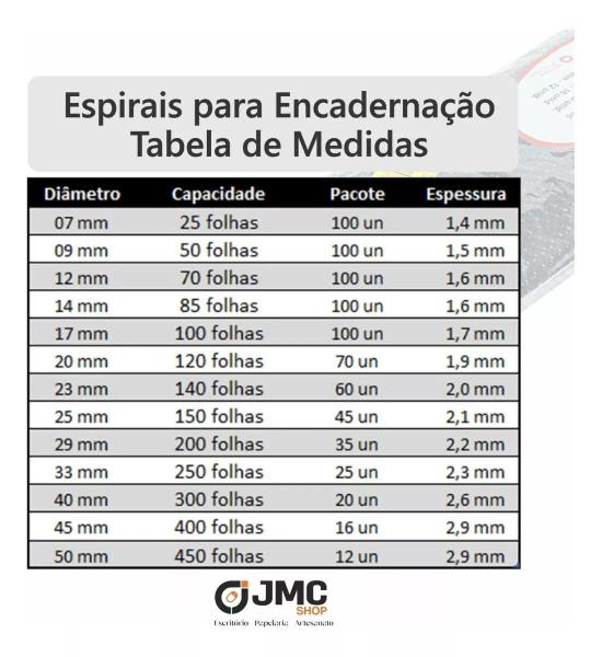 Imagem de Espiral para Encadernação Amarelo 17mm para 100 folhas 100un