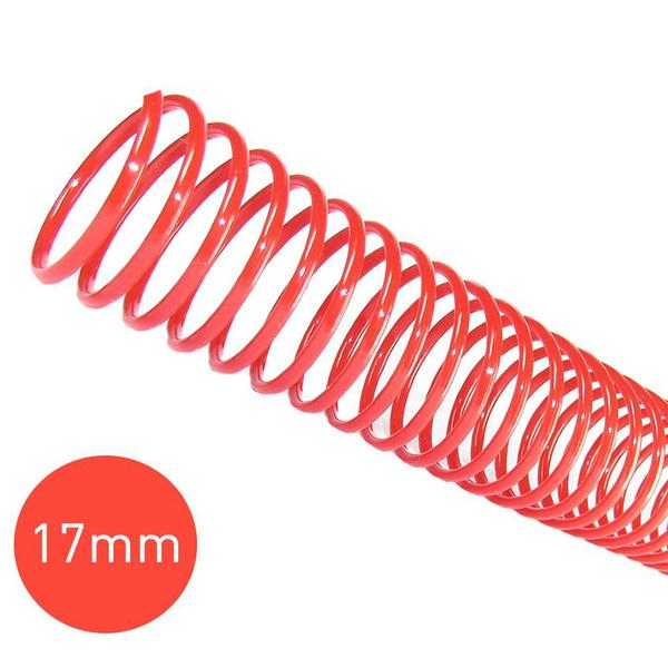 Imagem de Espiral para Encadernação Vermelho 17mm 100 Folhas 100 und