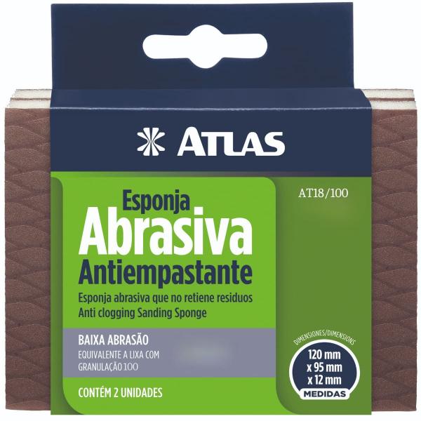 Imagem de Esponja Abrasiva Flexível Média Abrasividade Antiempastante Com 2 Un  Atlas