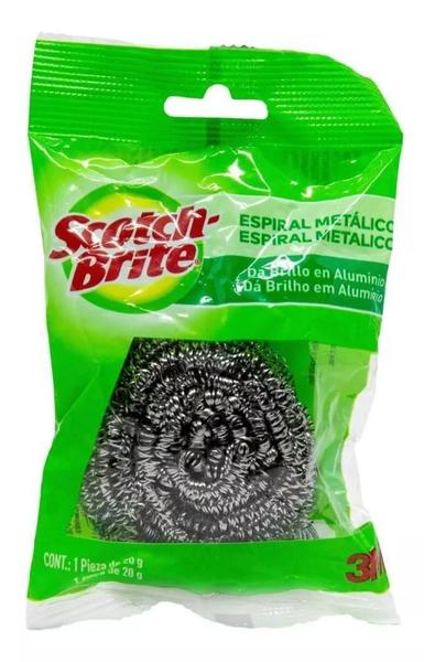 Imagem de Esponja Aço Espiral Metálico Scotch Brite 3M 20G