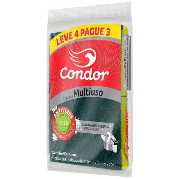 Imagem de Esponja Condor Multiuso 4un