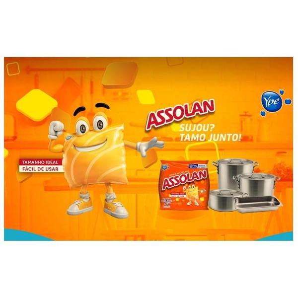 Esponja de Aço ASSOLAN 45g Pct c/ 8un Imagem de Esponja de Aço ASSOLAN 45g Pct c/ 8un