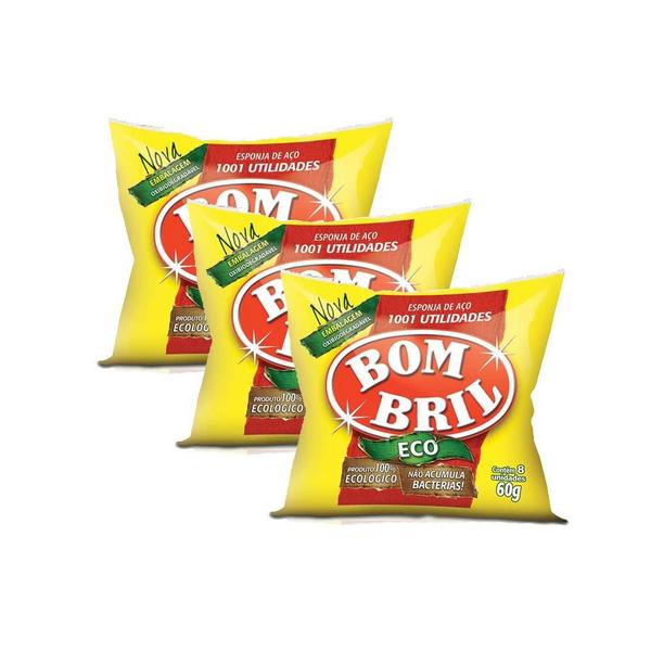 Imagem de Esponja De Aço Grossa Bom Bril Eco 60G Kit 14