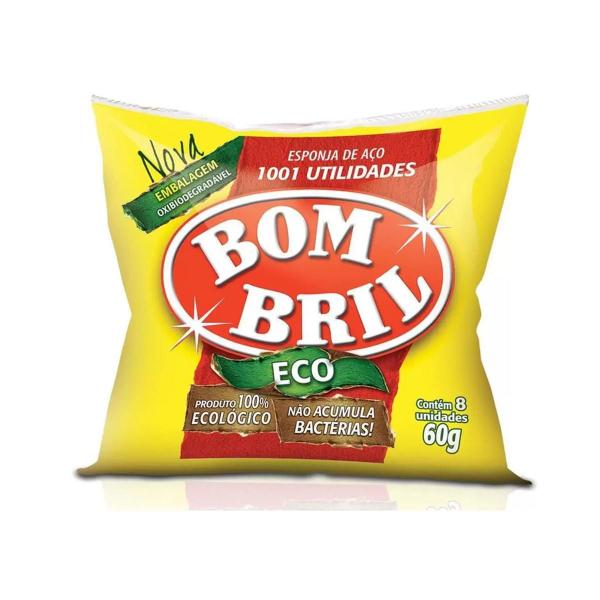 Esponja De Aço Grossa Bom Bril Eco 60G Kit 3 Imagem de Esponja De Aço Grossa Bom Bril Eco 60G Kit 3