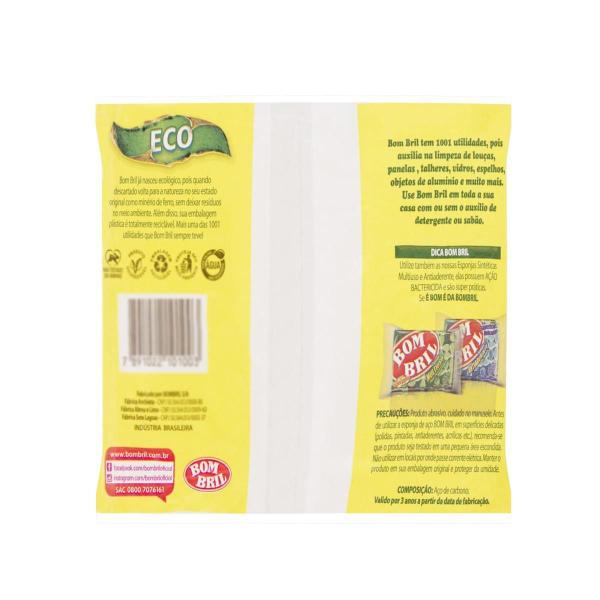Esponja De Aço Grossa Bom Bril Eco 60G Kit 3 Imagem de Esponja De Aço Grossa Bom Bril Eco 60G Kit 3
