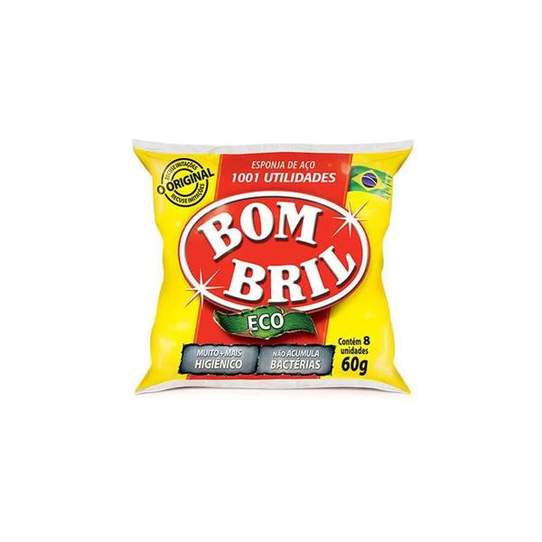 Esponja De Aço Grossa Bom Bril Eco 60G Kit 5 Imagem de Esponja De Aço Grossa Bom Bril Eco 60G Kit 5