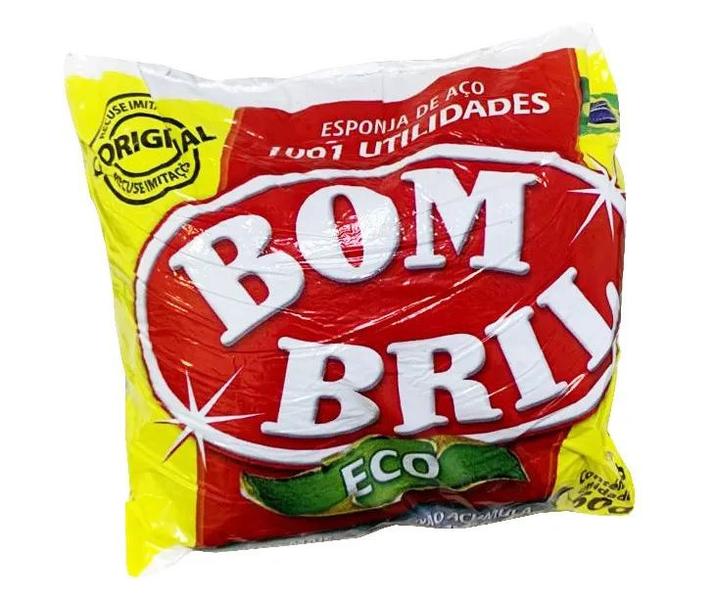 Esponja De Aço Lã Palha 60gr (20pcts) C/4 - BomBril Imagem de Esponja De Aço Lã Palha 60gr (20pcts) C/4