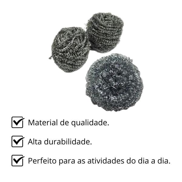 Imagem de Esponja De Aço Para Brilho Inox 10G Anti Bactéria