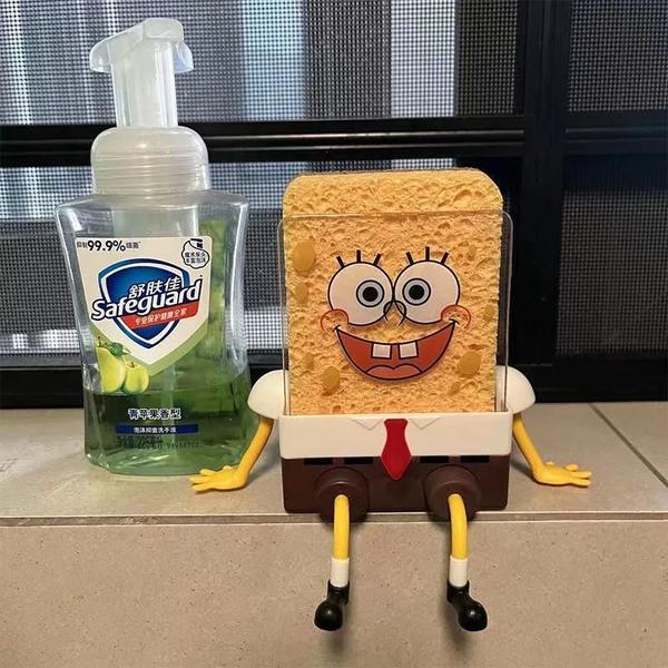 Imagem de Esponja de Lavar Louça Reutilizável Bob Esponja - Para Limpeza de Cozinha