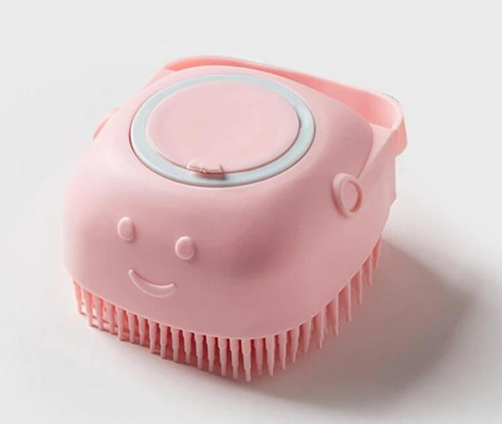 Imagem de Esponja De Silicone Para Banho Massageador Dispenser Shampoo