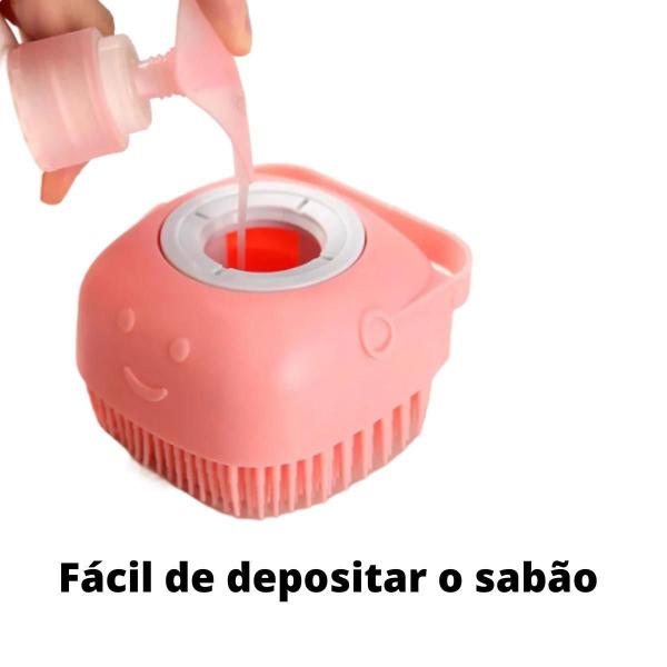 Imagem de Esponja De Silicone Para Banho Pet